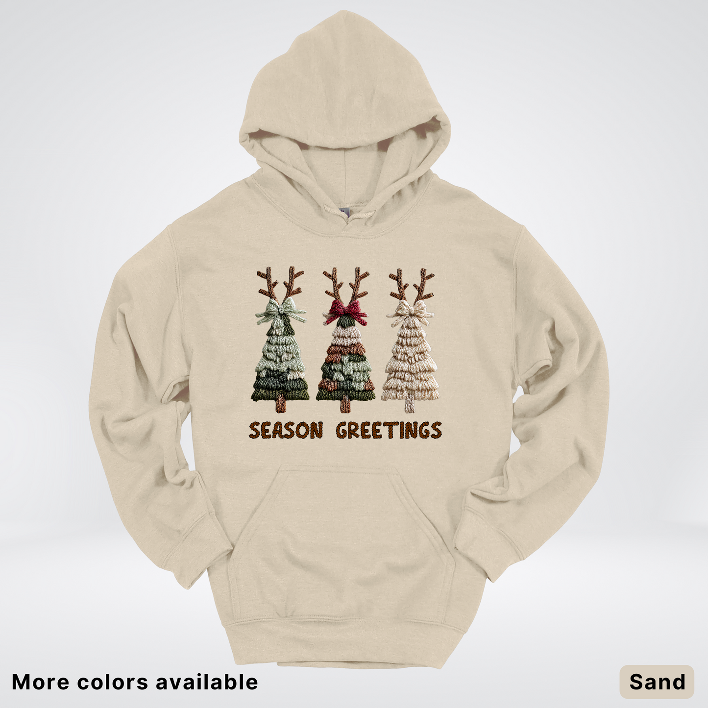 Rustic Christmas Tree Trio (Hook Yard Faux Look) - Hoodie