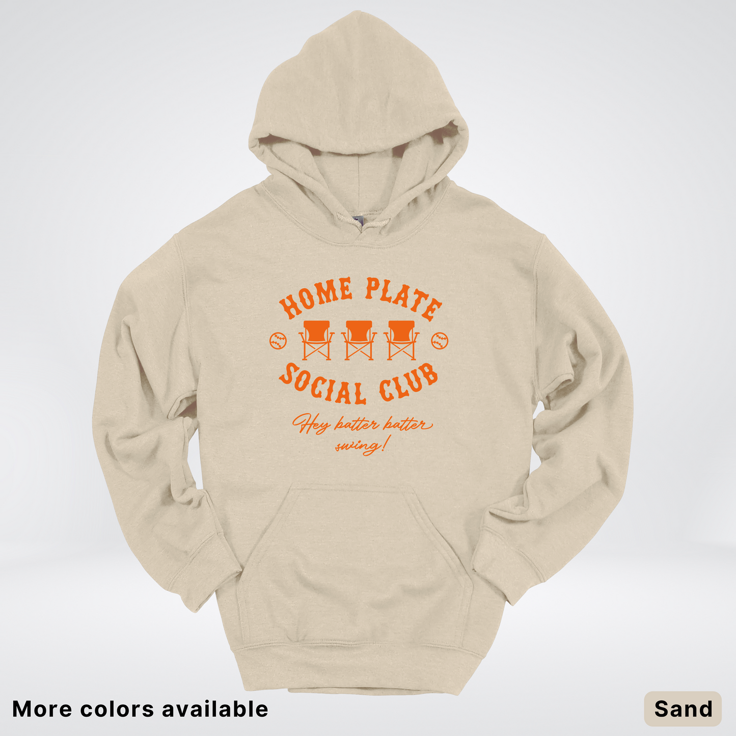 Home Plate Social Club – Orange Design - Hoodie