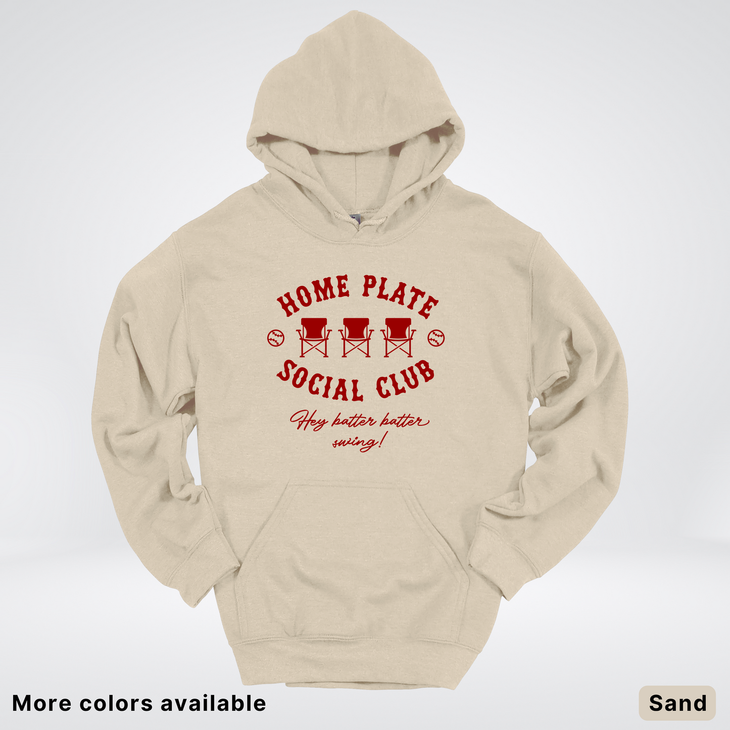 Home Plate Social Club – Maroon Design - Hoodie