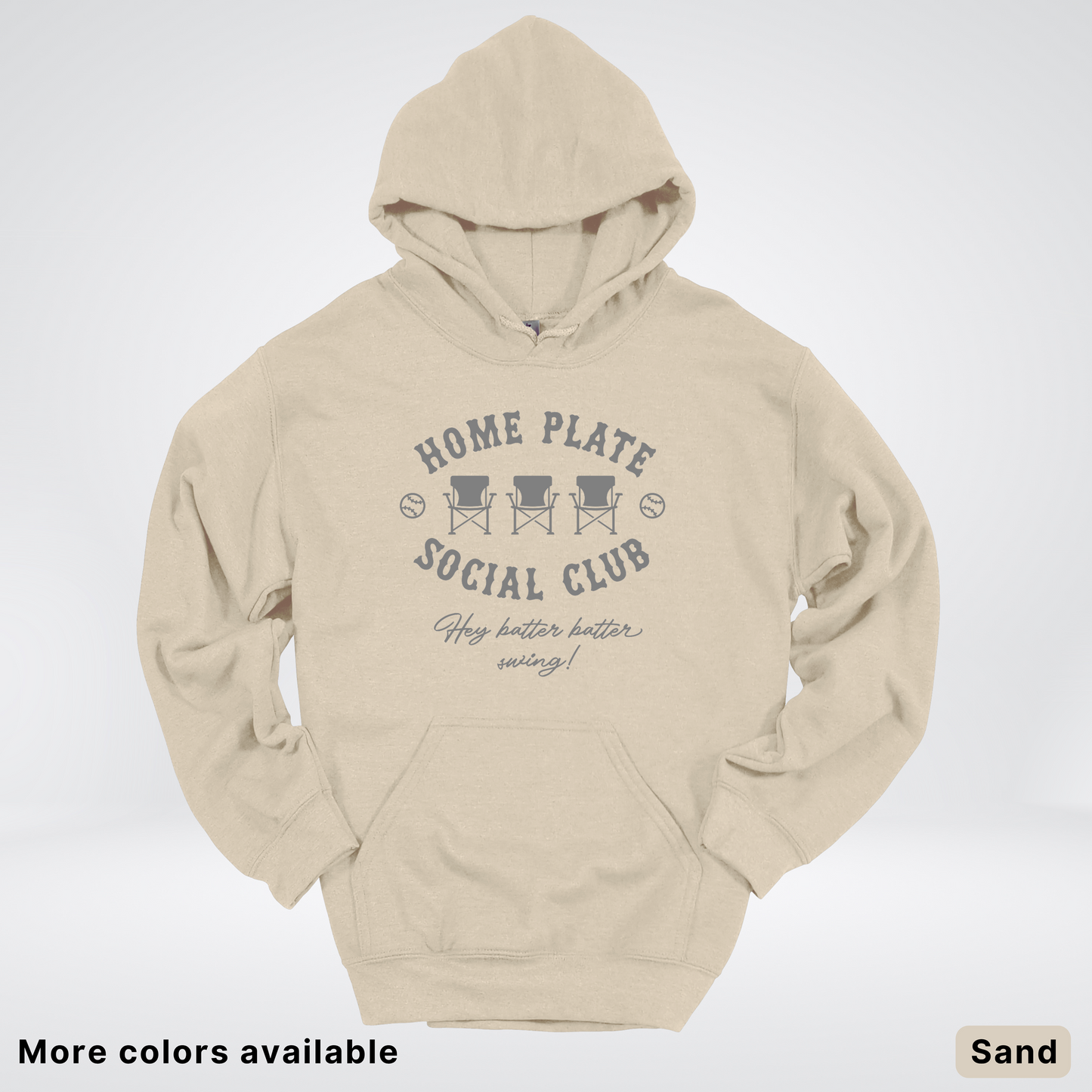 Home Plate Social Club – Gray Design - Hoodie