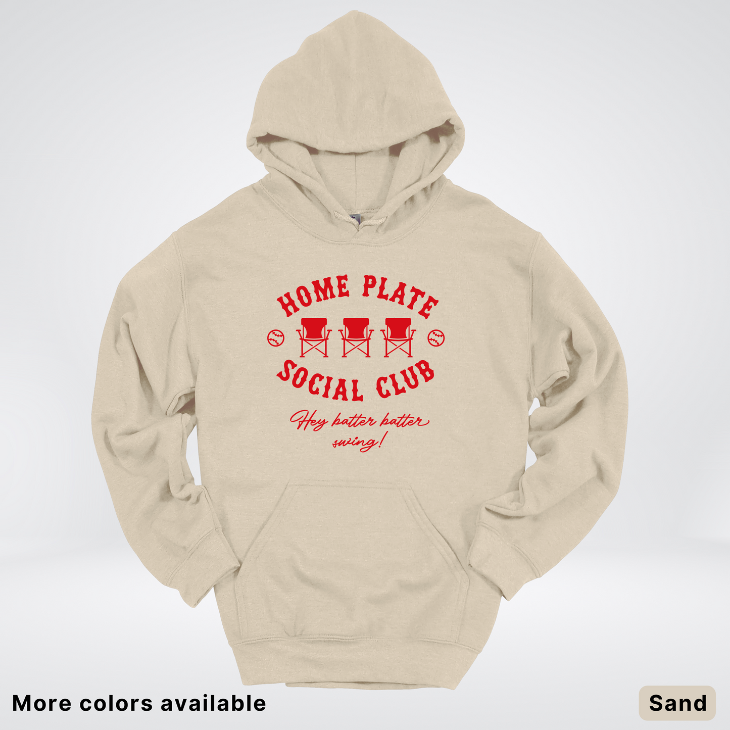 Home Plate Social Club – Red Design - Hoodie