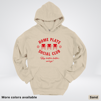 Home Plate Social Club – Red Design - Hoodie