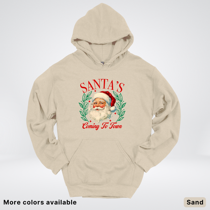 Santa's Coming To Town Hoodie - Hoodie