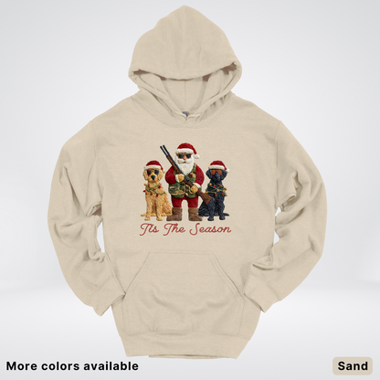 Tis The Season Hunting Santa Hook Yard Faux Hodie - Hoodie