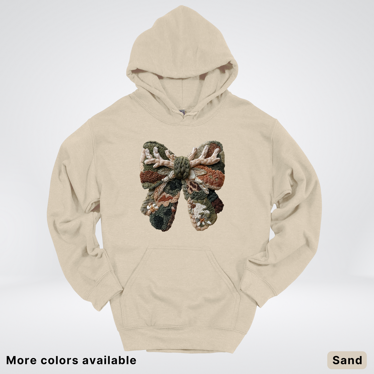 Woodland Winter Bow Hook Yard Faux - Hoodie