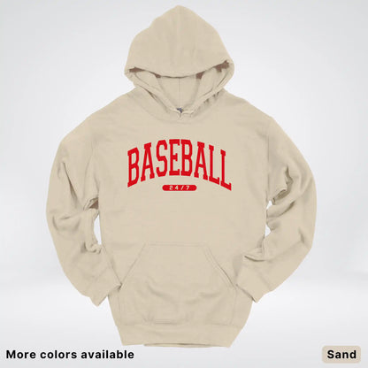 Baseball 24/7 – Red Design - Hoodie