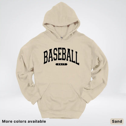 Baseball 24/7 – Black Design - Hoodie