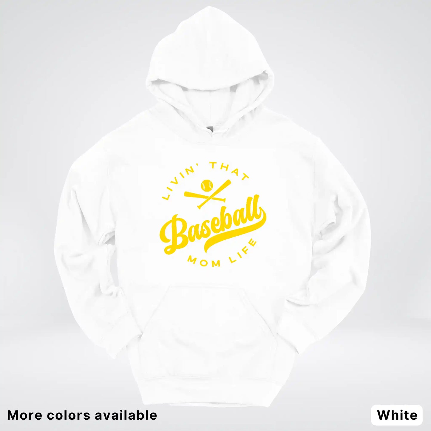 Livin' That Baseball Mom Life - Gold Design - Hoodie