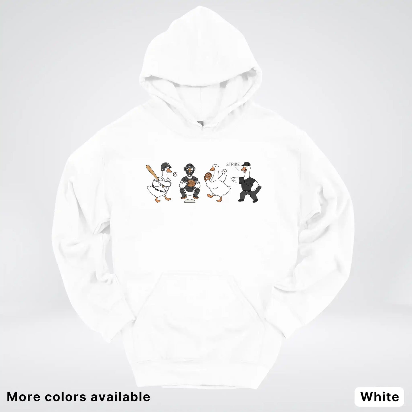 Baseball Goose Squad – Funny Baseball Goose Graphic Hoodie
