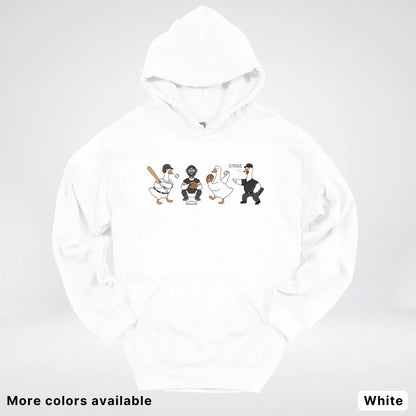 Baseball Goose Squad – Funny Baseball Goose Graphic Hoodie