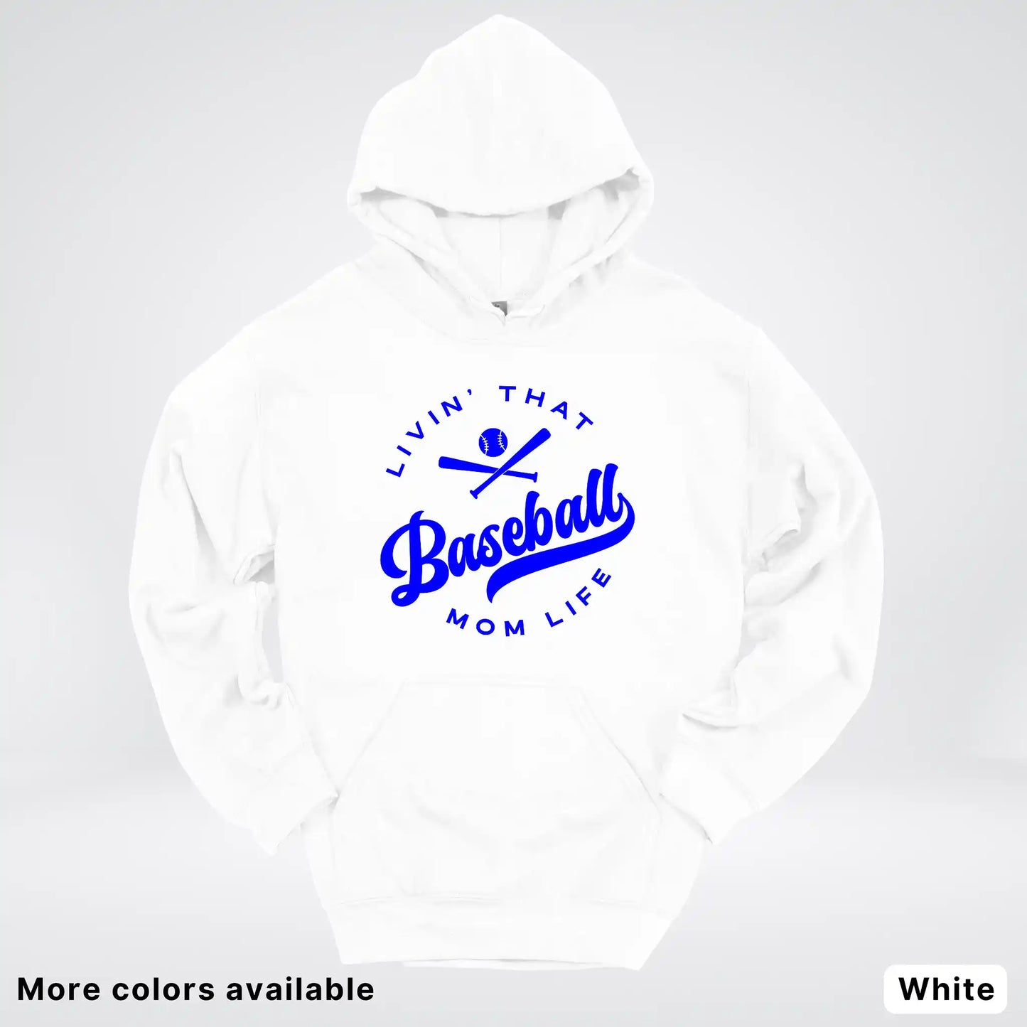 Livin' That Baseball Mom Life - Blue Design - Hoodie