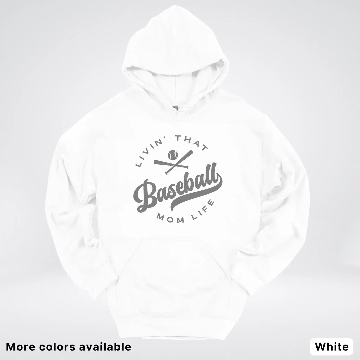 Livin' That Baseball Mom Life - Gray Design - Hoodie