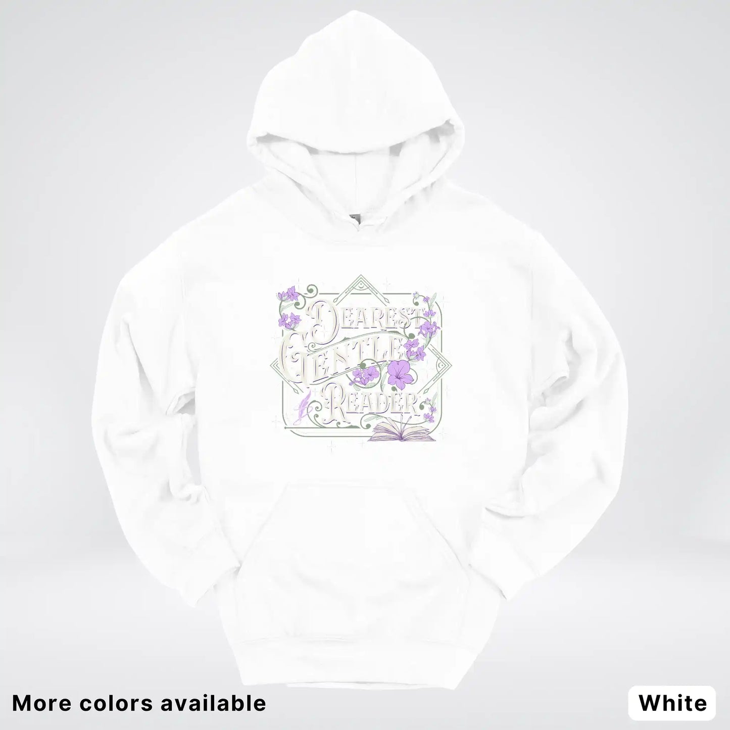Dearest Gentle Reader – Vintage Floral Book Lover Graphic - Hoodie