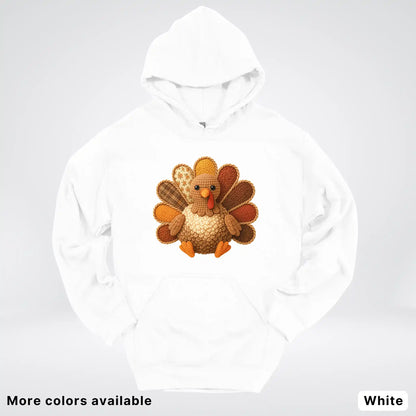 Fall Turkey Hook Yard Faux Hoodie