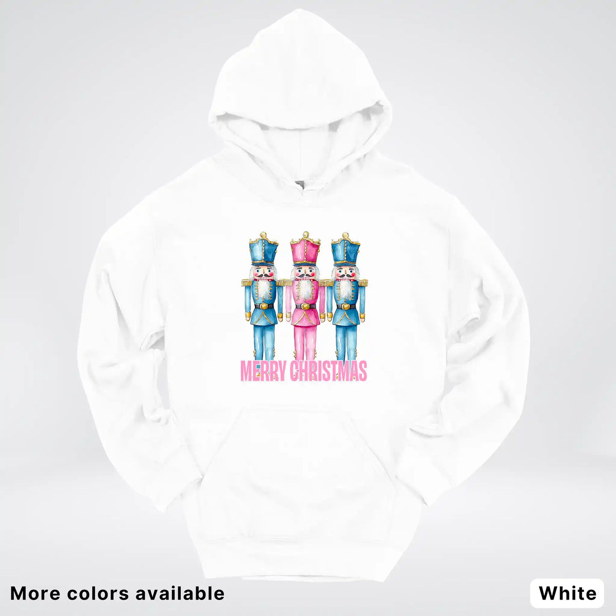 Merry Christmas Pastel Nutcrackers Hoodie