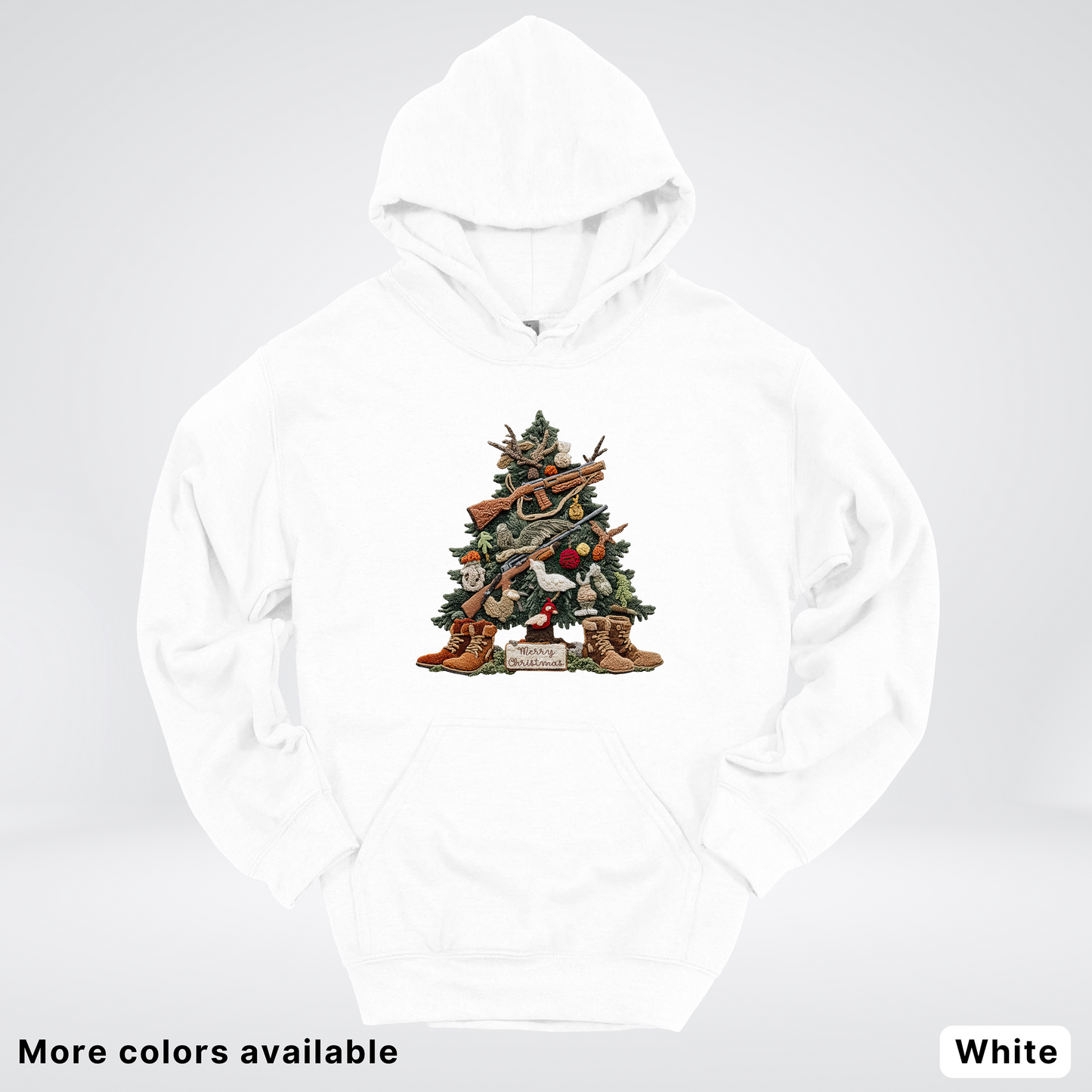 Rustic Holiday Tree & Boots (Hook Yard Faux) - Hoodie