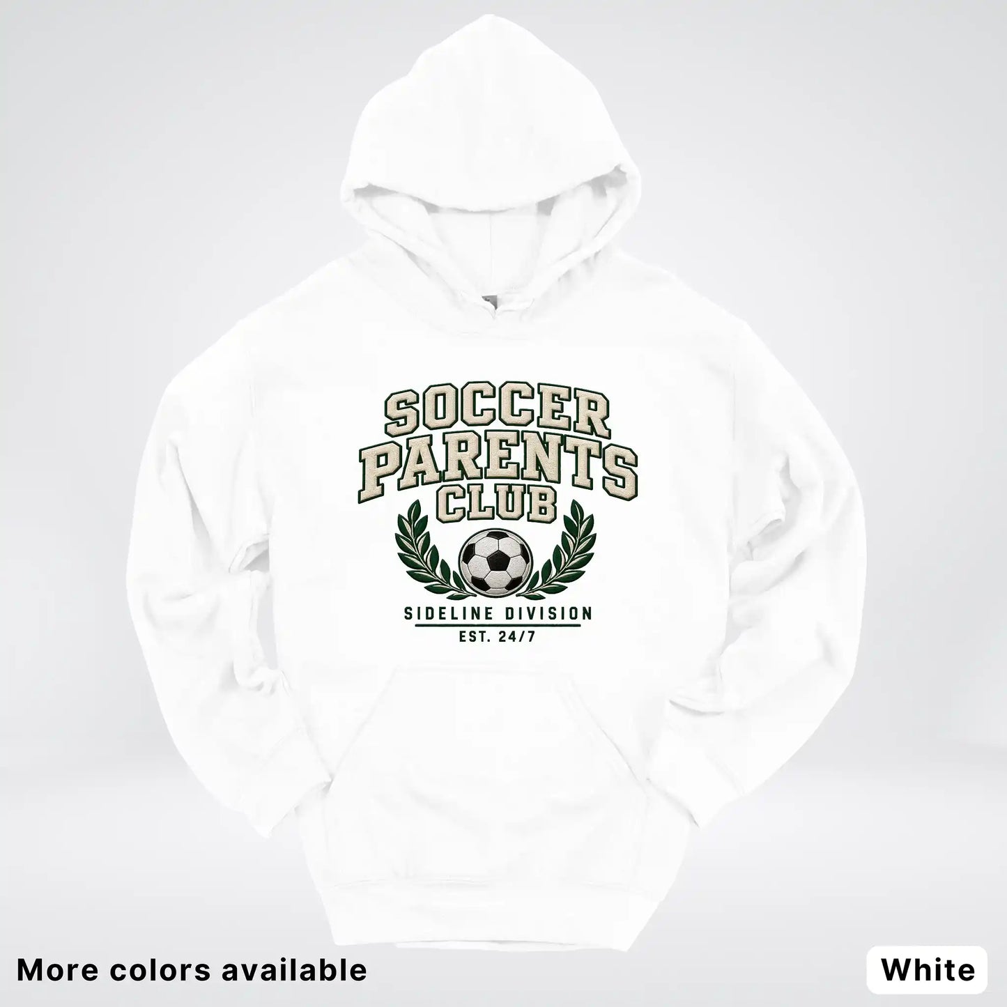 Soccer Parents Club Faux Embroidery Sideline Hoodie