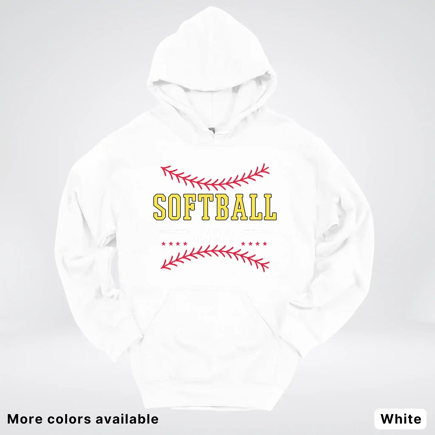 Softball Dad - White Design - Hoodie