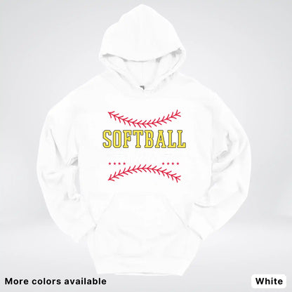 Softball Dad - White Design - Hoodie