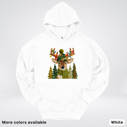 Ornament Antler Reindeer Hook Yard Faux - Hoodie