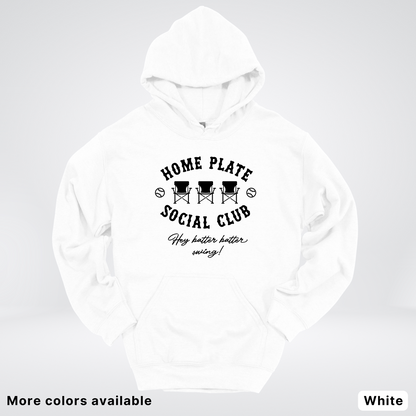 Home Plate Social Club – Black Design - Hoodie