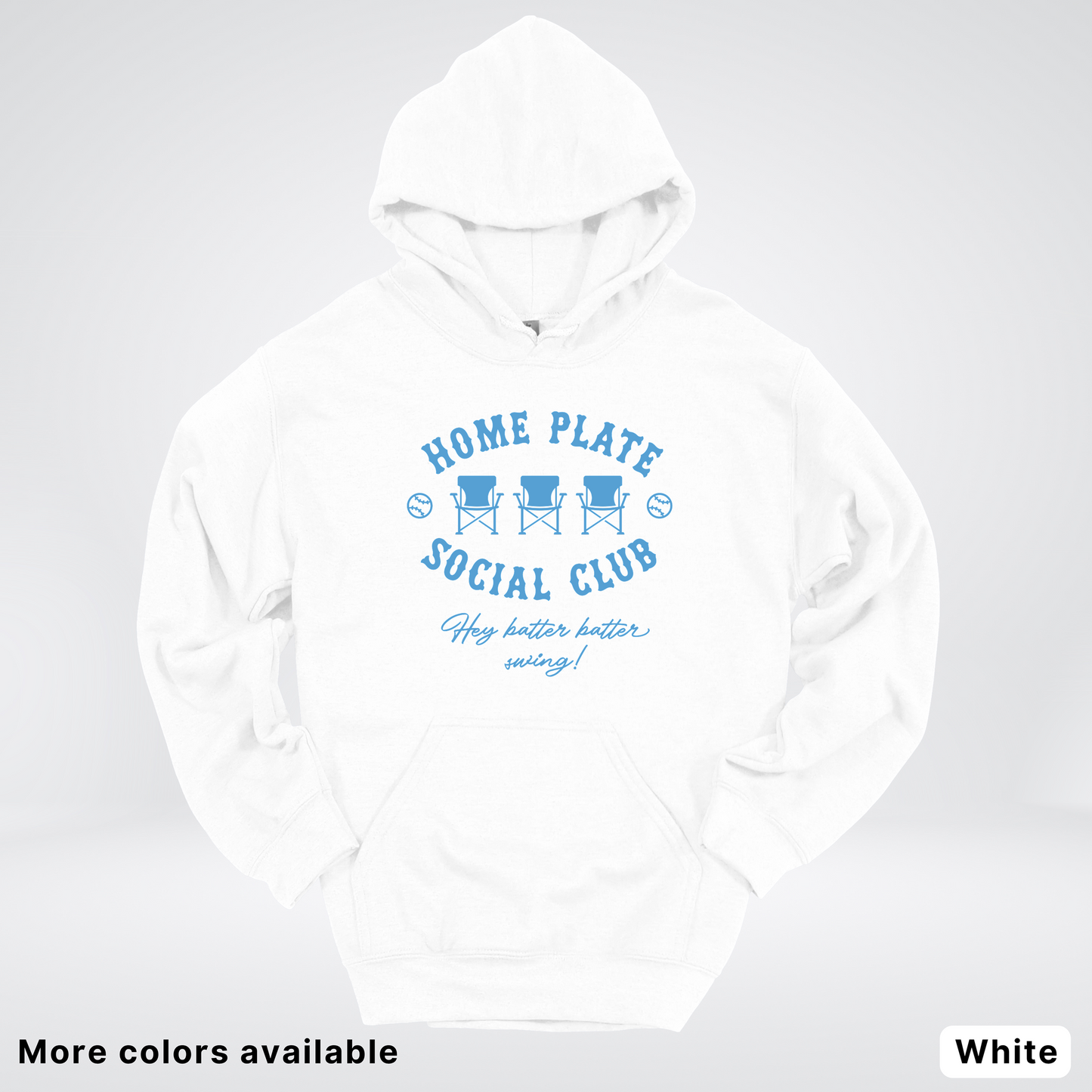 Home Plate Social Club – Light Blue Design - Hoodie