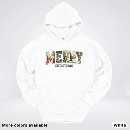 Vintage Merry Christmas Varsity - Hoodie