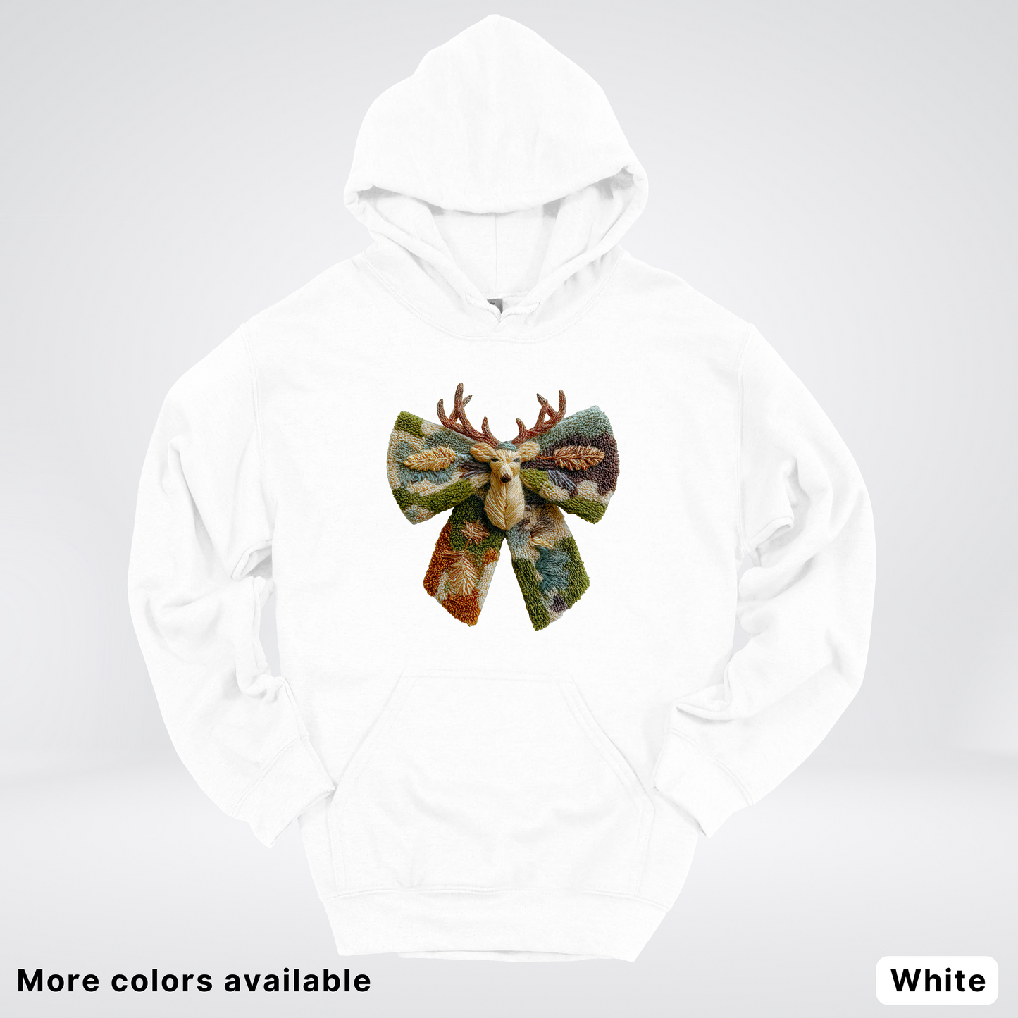 Neutral Woodland Bow Hook Yard Faux - Hoodie