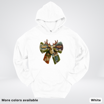 Neutral Woodland Bow Hook Yard Faux - Hoodie