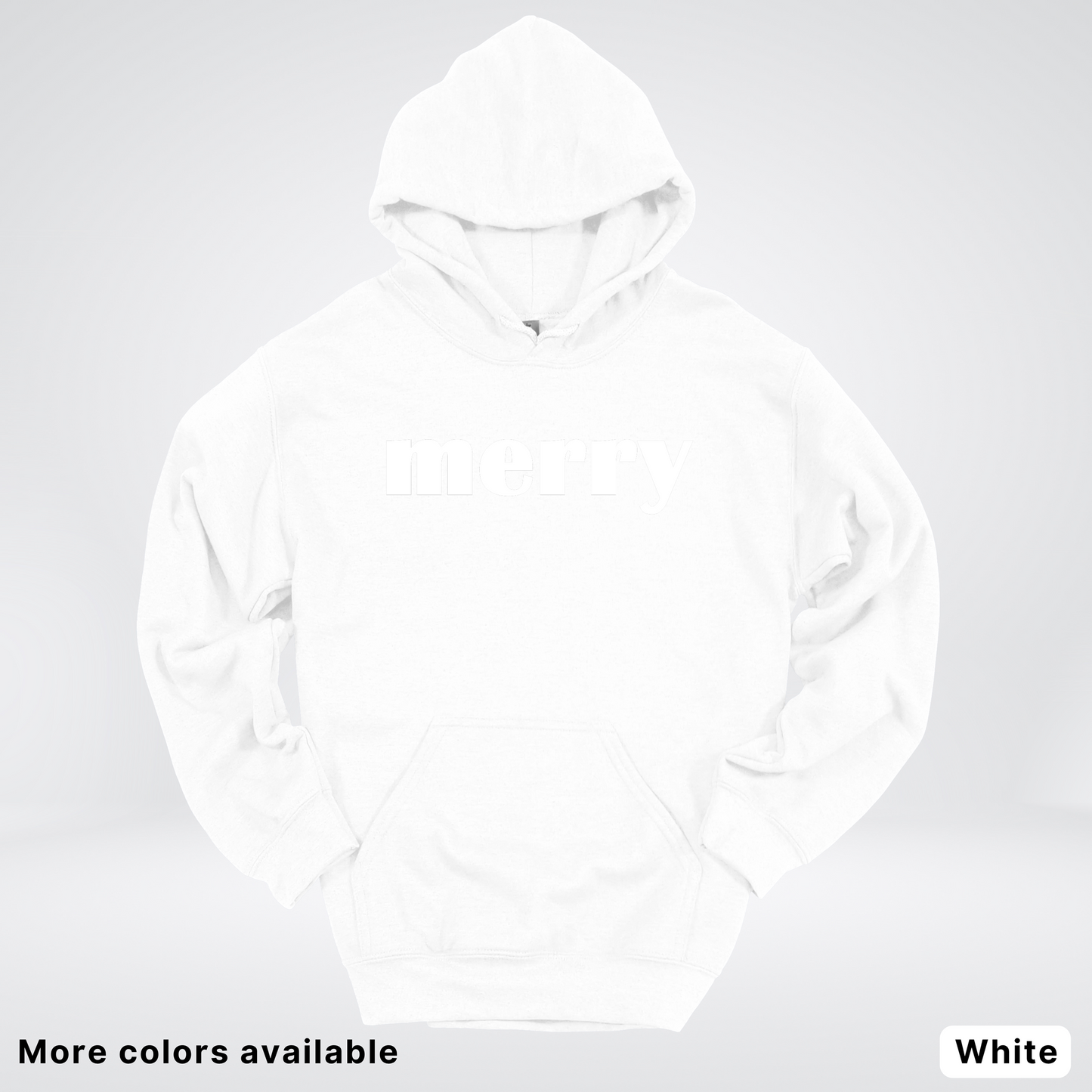 Merry - White Design - Hoodie