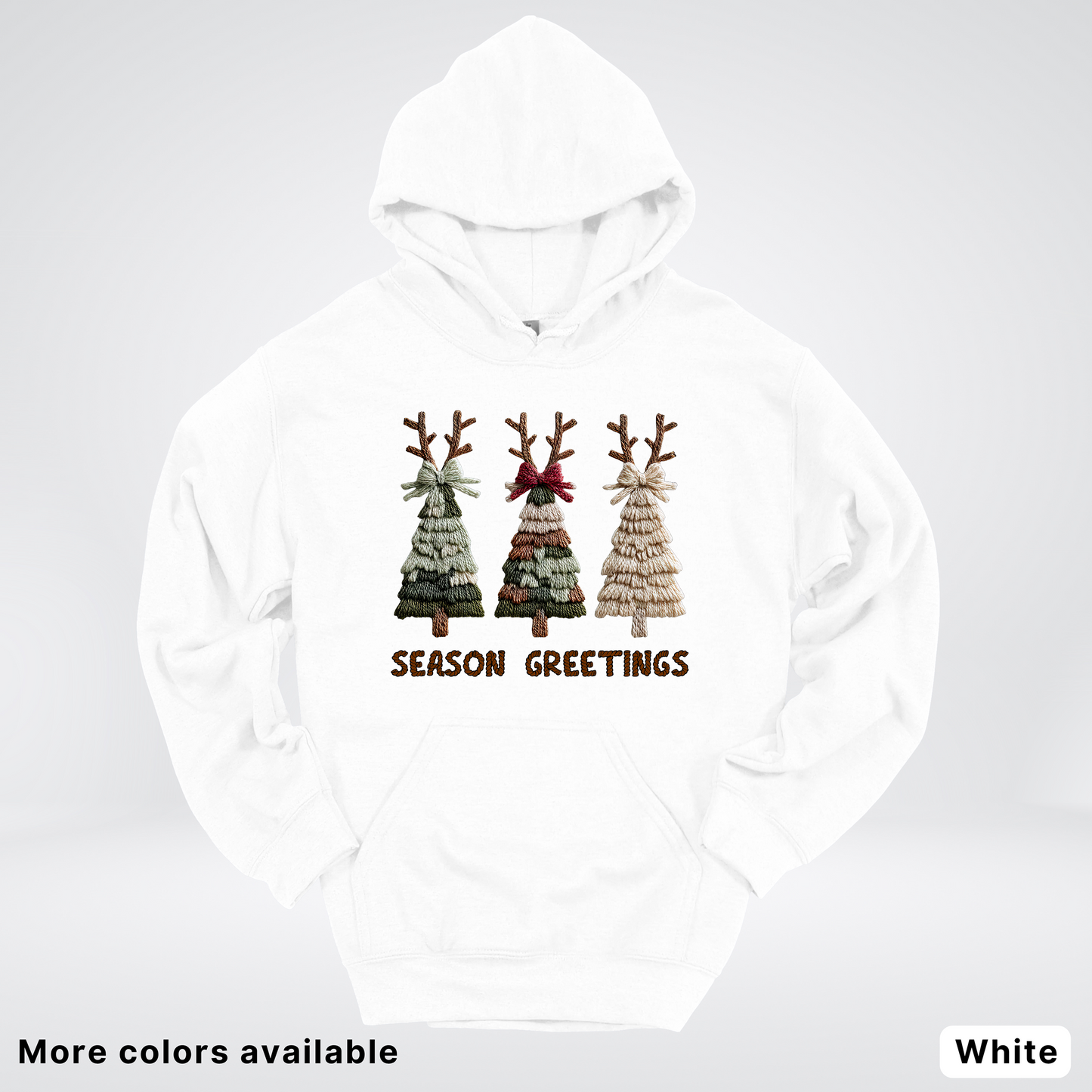 Rustic Christmas Tree Trio (Hook Yard Faux Look) - Hoodie