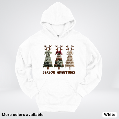 Rustic Christmas Tree Trio (Hook Yard Faux Look) - Hoodie
