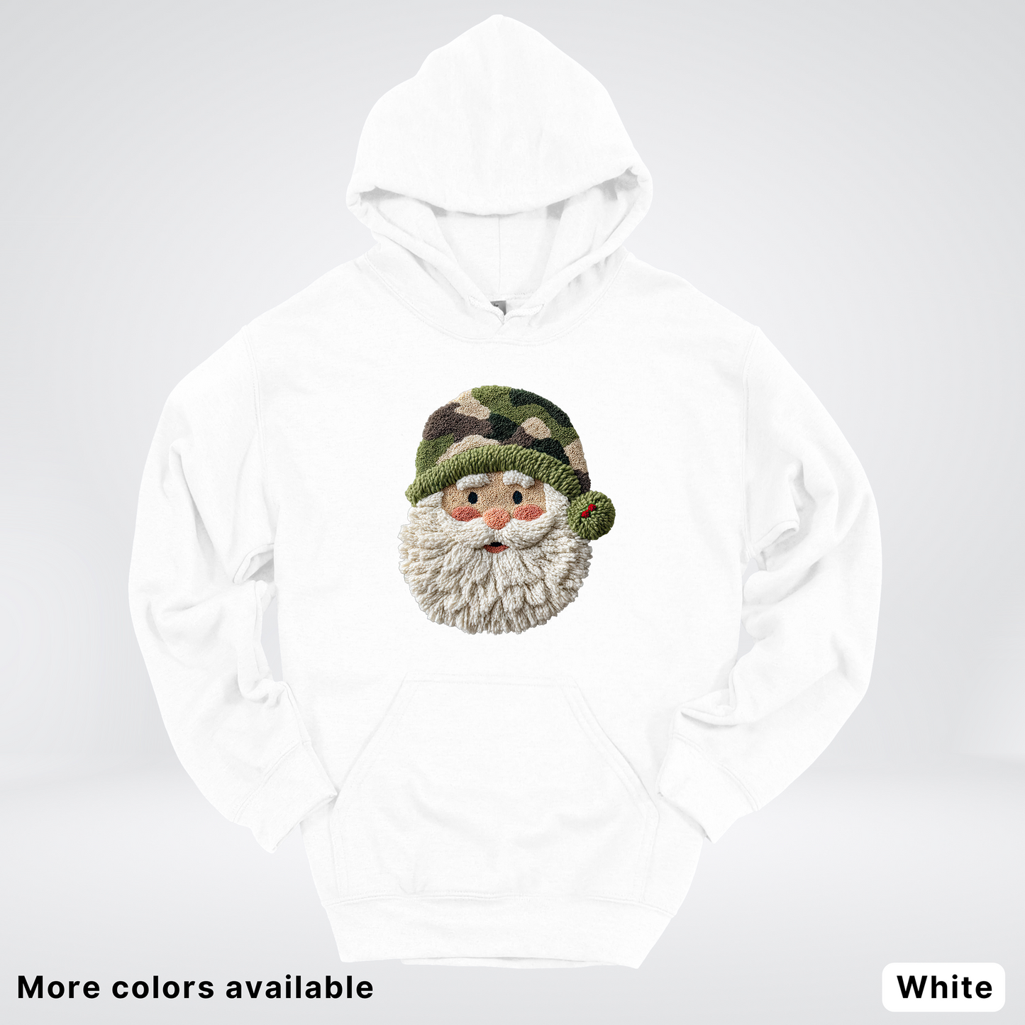 Woodland Santa Face (Hook Yard Faux Texture) - Hoodie