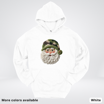 Woodland Santa Face (Hook Yard Faux Texture) - Hoodie