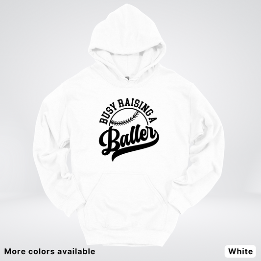 Busy Raising A Baller - Black Design - Hoodie