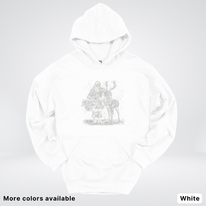 Vintage Santa and Reindeer - Hoodie