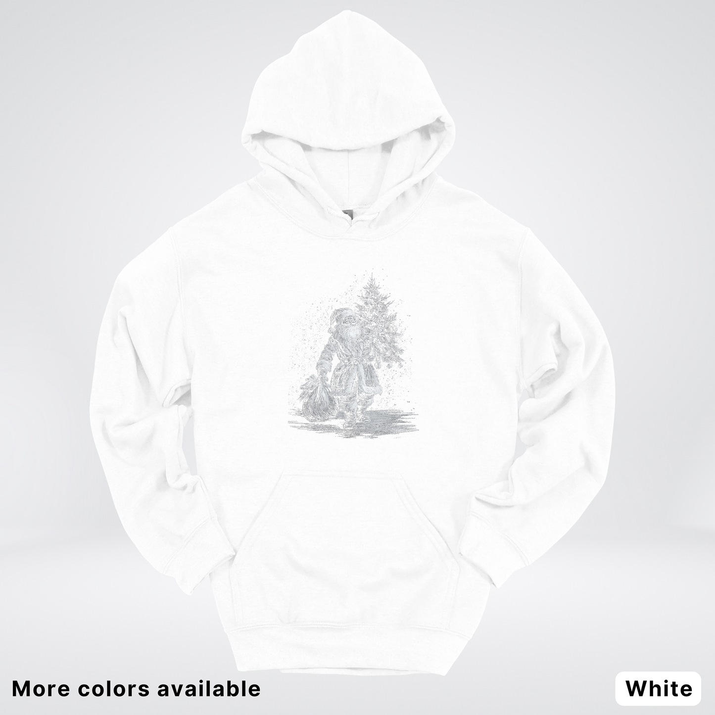 Vintage Santa with Christmas Tree - Hoodie
