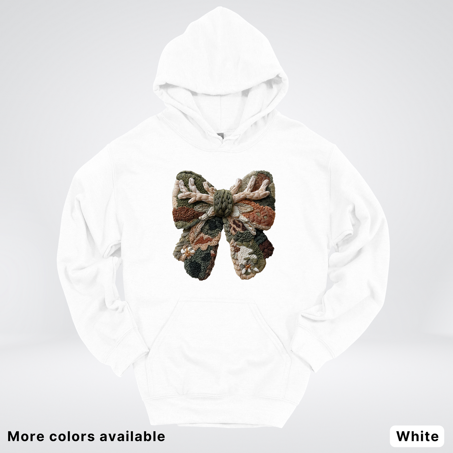 Woodland Winter Bow Hook Yard Faux - Hoodie