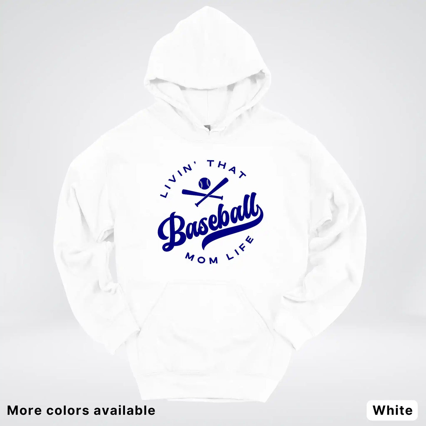 Livin' That Baseball Mom Life - Navy Design - Hoodie