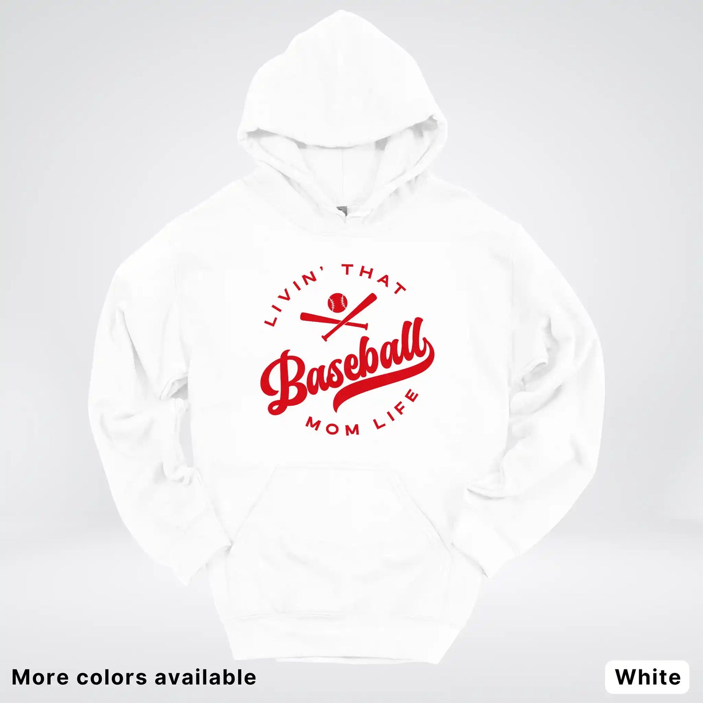 Livin' That Baseball Mom Life - Red Design - Hoodie