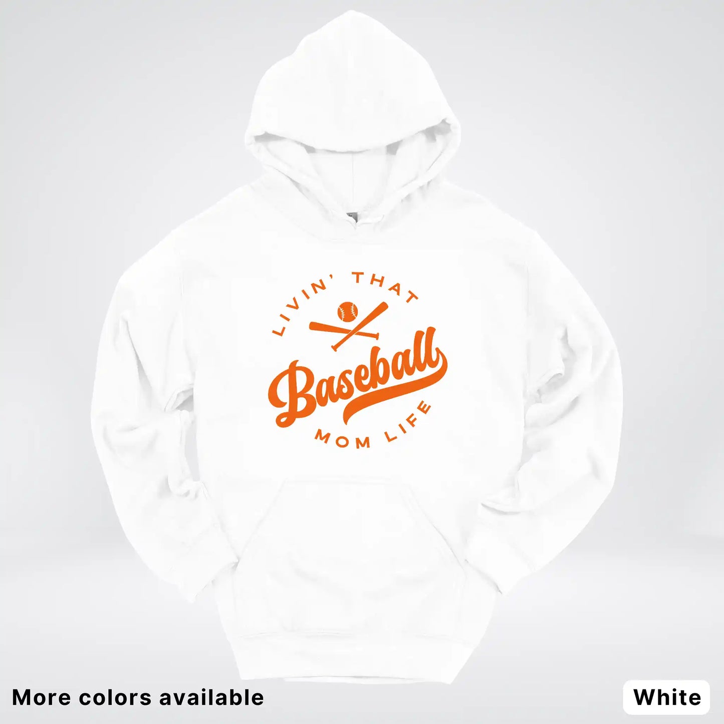 Livin' That Baseball Mom Life – Orange Design - Hoodie