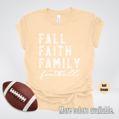 Fall Faith Family Football T-Shirt