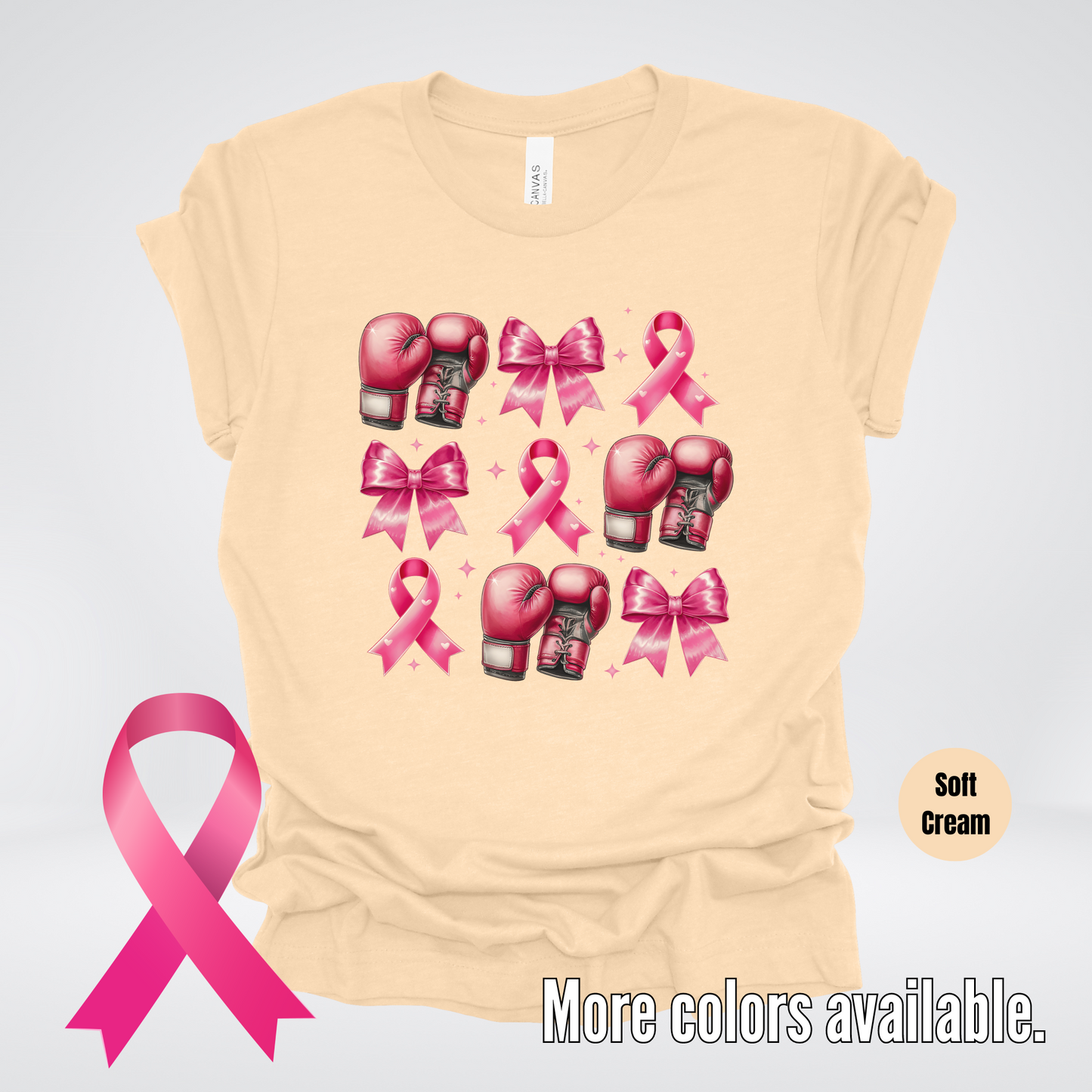 Boxing Coquette Breast Cancer Awareness T-Shirt