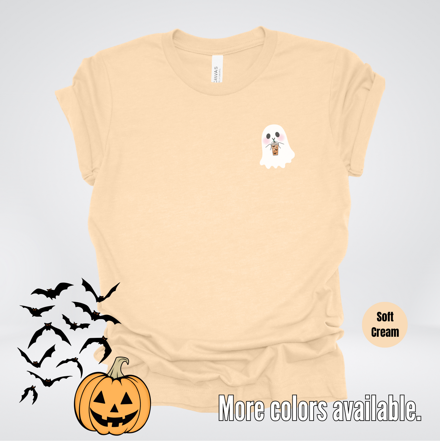 Cute Ghost w Coffee Latte T-Shirt