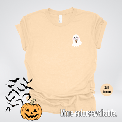 Cute Ghost w Coffee Latte T-Shirt