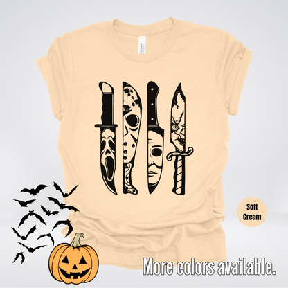 Halloween Horror Character Hack - Black Design T-Shirt