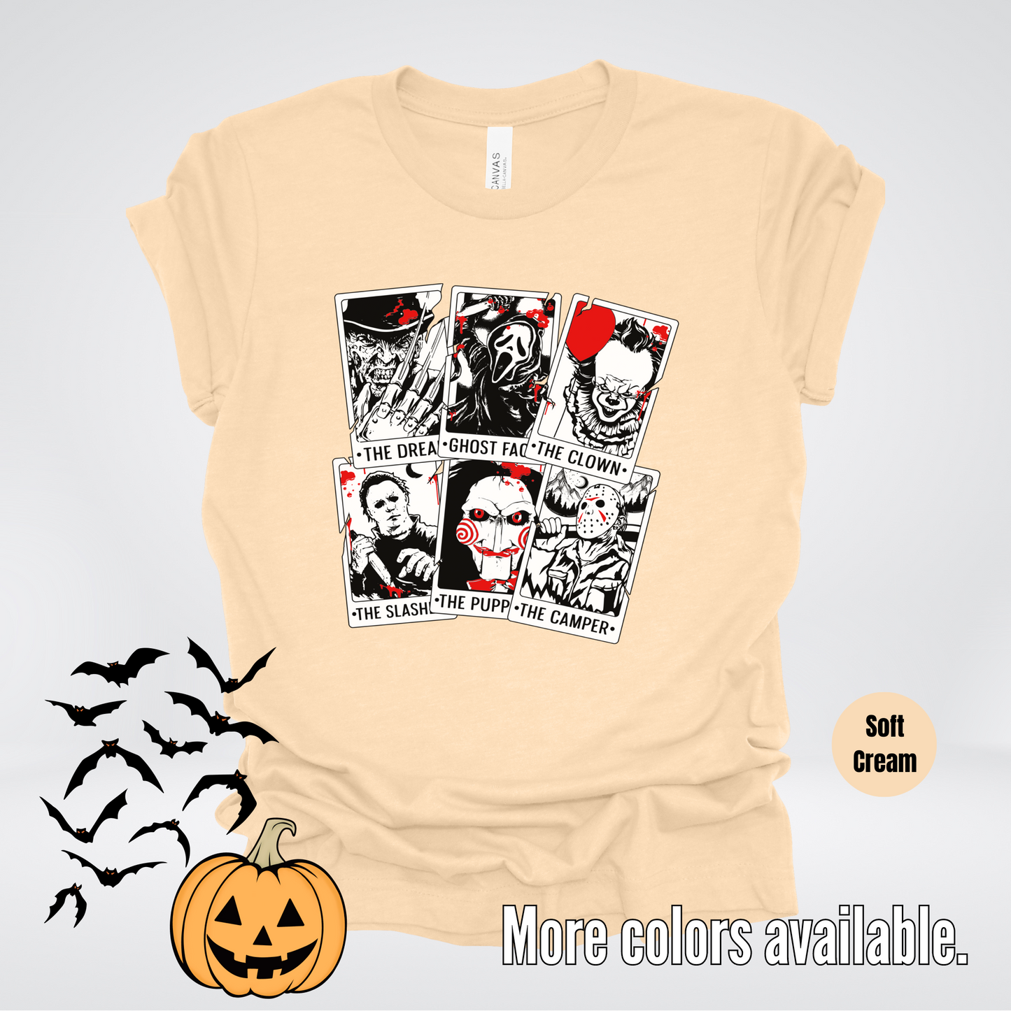 Halloween Horror Friends Tarot Cards T-Shirt