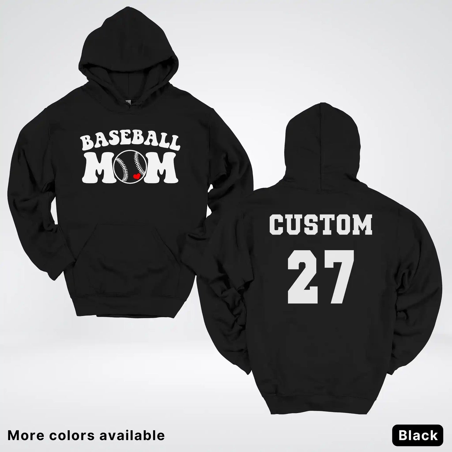 Custom Name & Number- Baseball Design 6 Hoodie