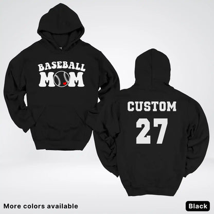 Custom Name & Number- Baseball Design 6 Hoodie