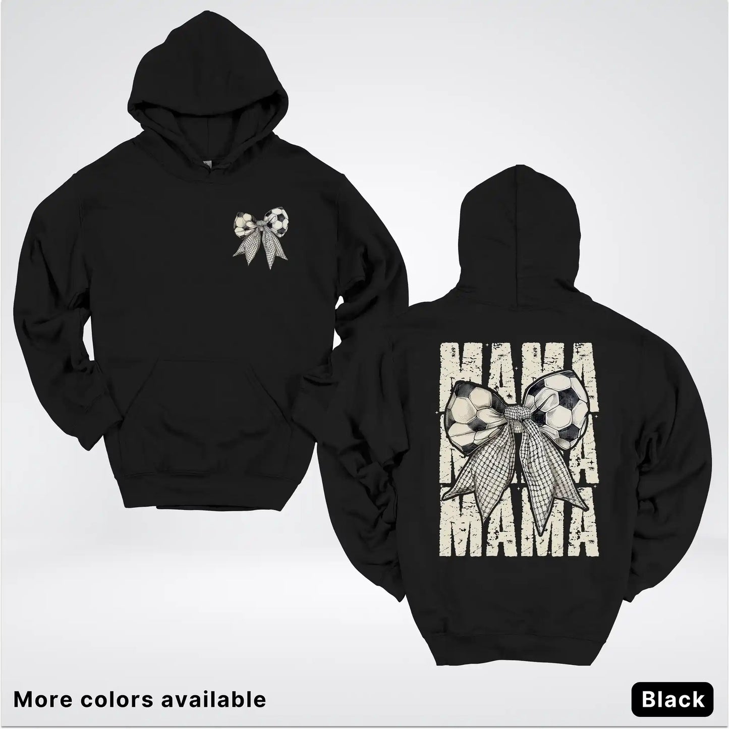 Soccer Mama Bow Coquette Graphic Hoodie